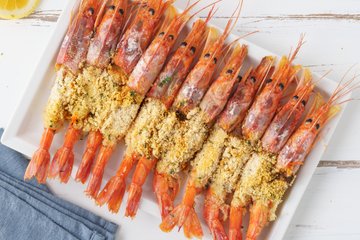 Recipe Baked Jumbo Shrimp au Gratin