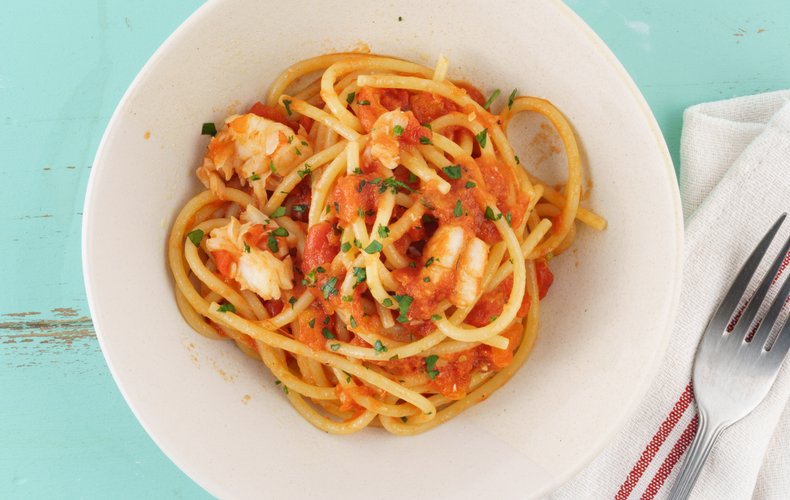 Jumbo shrimp spaghetti