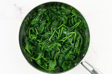 How to make spinach with cheese, photo 5