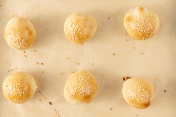 Dough balls on a baking sheet