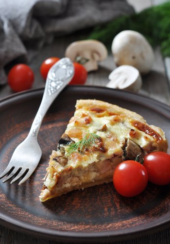 Recipe Mushroom, Ricotta and Ham Savory Pie