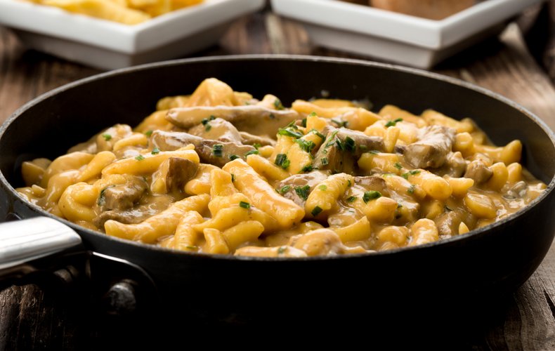 Mushroom spätzle with porcini