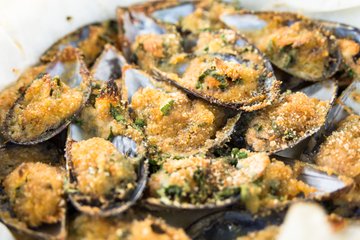 Recipe Baked Mussels au Gratin