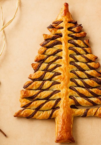 Recipe Nutella Puff Pastry Christmas Tree