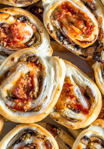 Recipe Pancetta, Mushroom and Grana Pinwheels