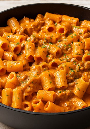 Recipe Pasta alla Carcerata (Creamy Sausage Pasta with Brandy)