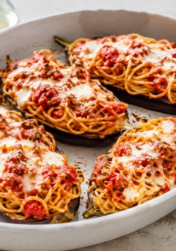 Recipe Pasta-Stuffed Eggplant