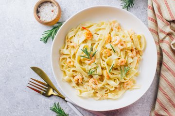 Recipe Creamy Shrimp Tagliatelle