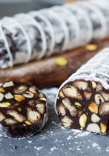 Recipe Pistachio Chocolate Salami