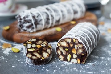 Recipe Pistachio Chocolate Salami