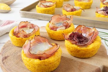 Recipe Polenta Cups with Speck and Gorgonzola