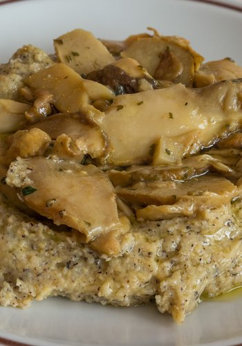 Recipe Polenta Taragna with Mushrooms