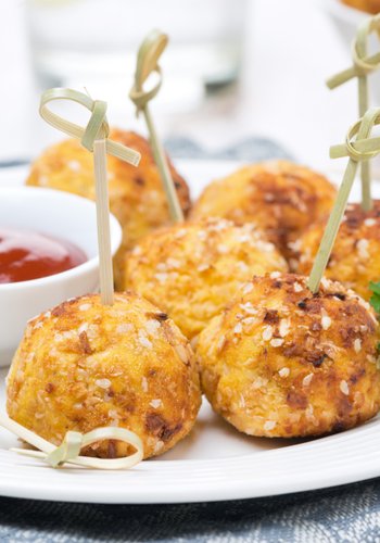 Recipe Potato and Ham Croquettes on a Stick