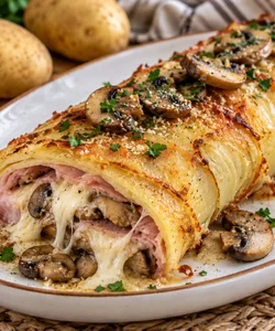 Recipe Potato, Mushroom and Scamorza Roll