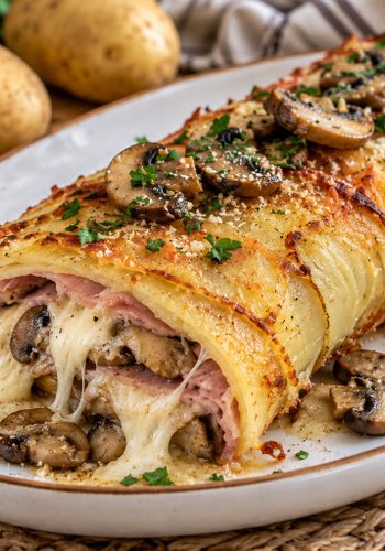 Recipe Potato, Mushroom and Scamorza Roll