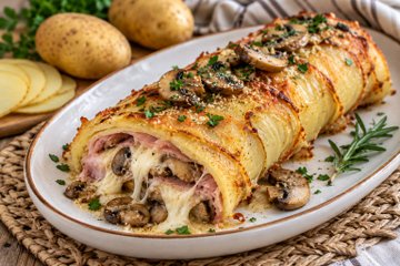 Recipe Potato, Mushroom and Scamorza Roll
