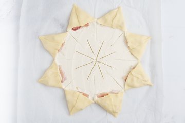 Cutting the wedges in half from the center