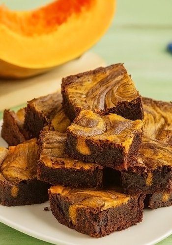 Recipe Pumpkin and Amaretti Cheesecake Brownies