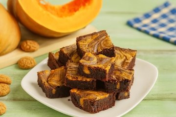 Recipe Pumpkin and Amaretti Cheesecake Brownies