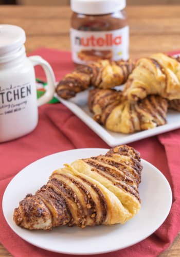 Recipe Super Quick Nutella Puff Pastry Brioches