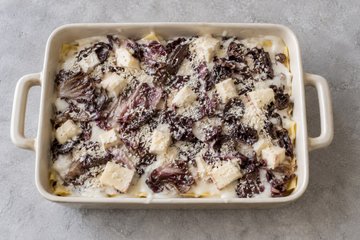 Radicchio Lasagna, step 4: the baked lasagna