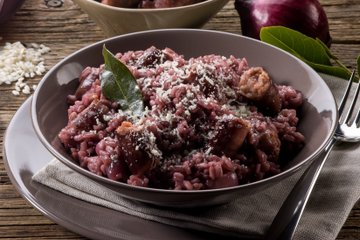 Recipe Red Wine and Sausage Risotto