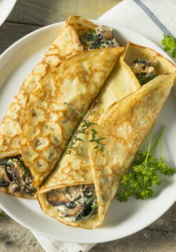 Recipe Ricotta and Mushroom Crepes
