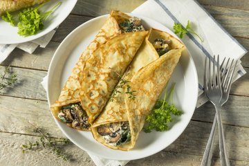 Recipe Ricotta and Mushroom Crepes