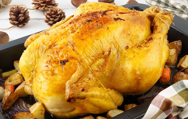 Roast stuffed capon recipe