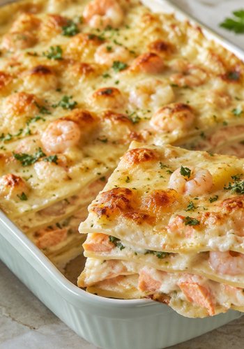 Recipe Salmon and Shrimp Lasagna