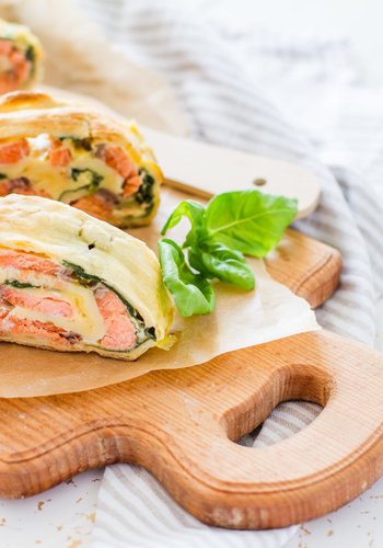 Recipe Salmon and Spinach Strudel