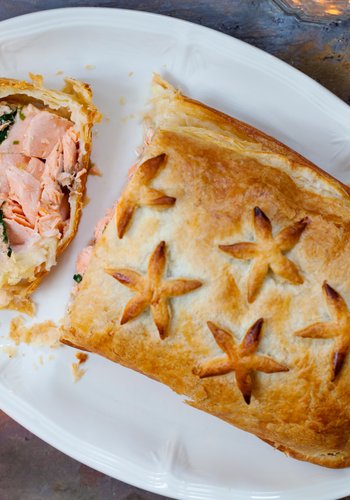 Recipe Salmon in Puff Pastry with Spinach