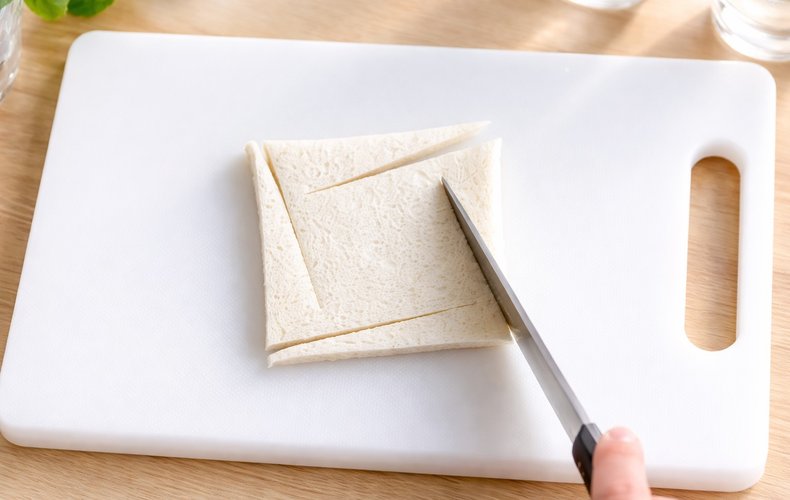 Preparing Sandwich Bread Pinwheels