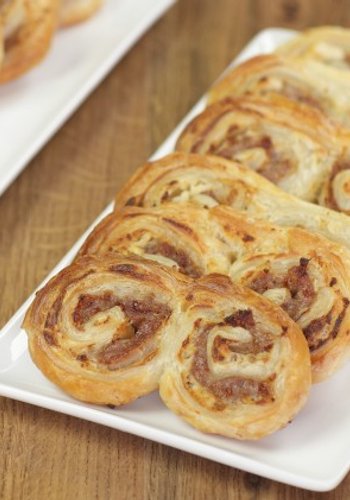 Recipe Sausage and Robiola Palmiers