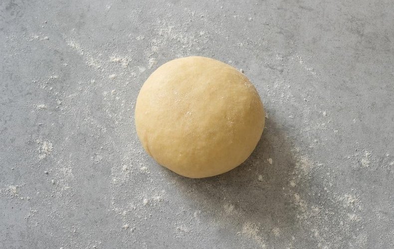 Savory Christmas Cookies, step 3: the dough kneaded into a smooth ball