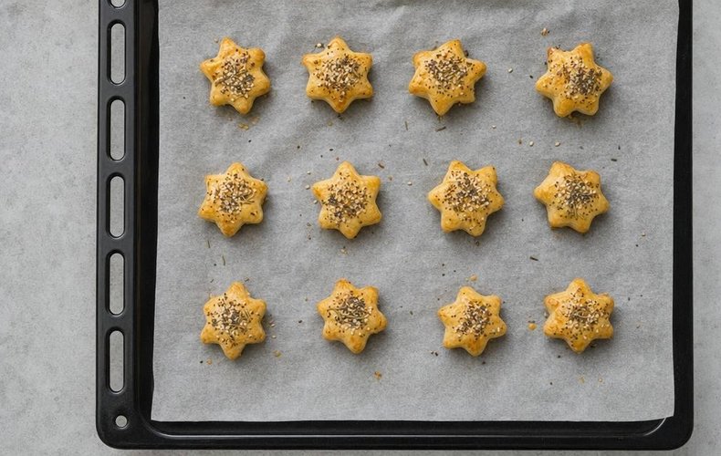 Savory Christmas Cookies, step 8: the cookies baked until golden