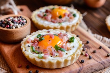 Recipe Savory Egg and Ham Tartlets