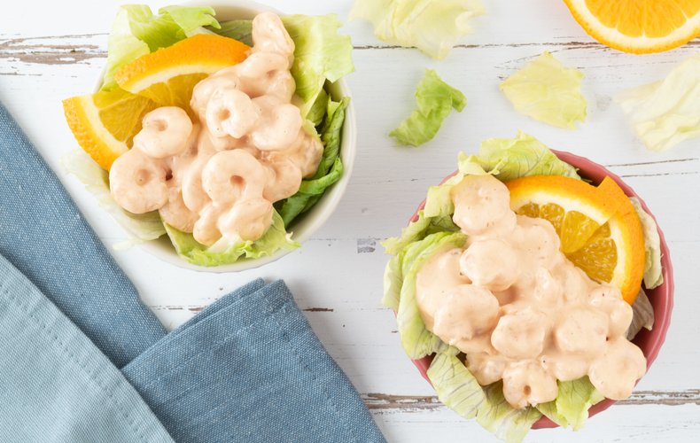 Shrimp in salsa rosa