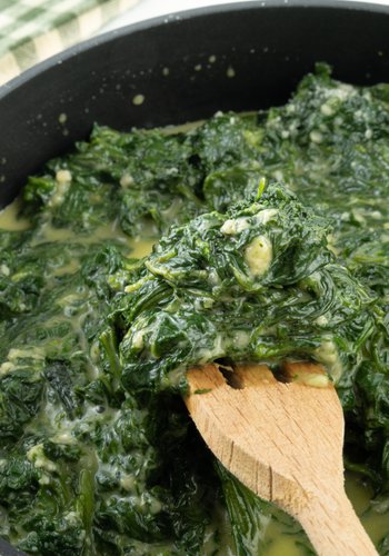 Recipe Sautéed Spinach with Butter and Cheese