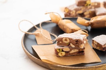 Recipe Soft Chocolate Torrone (Italian Nougat)
