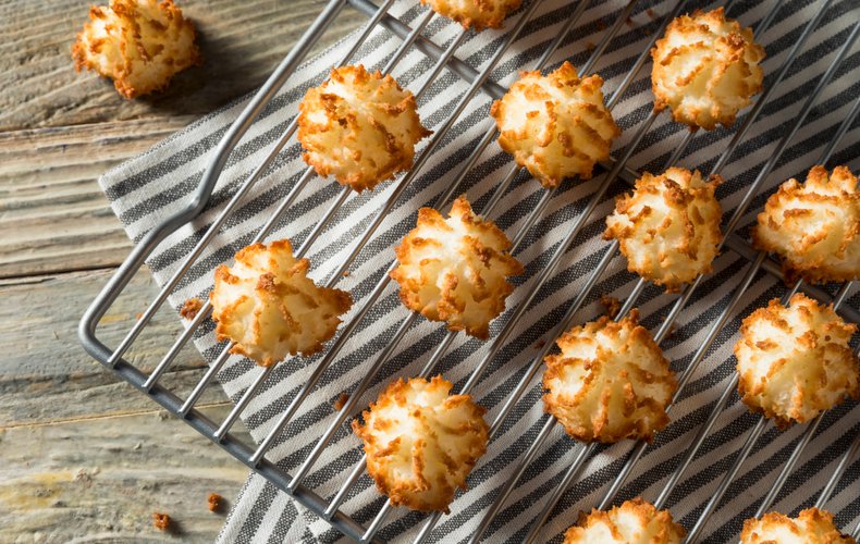 Soft coconut treats made with egg whites