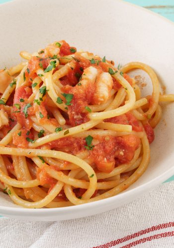 Recipe Spaghetti with Jumbo Shrimp