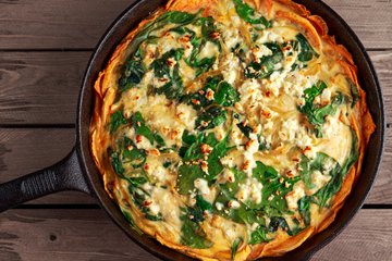 Recipe Spinach and Ricotta Savory Pie with Potato Crust