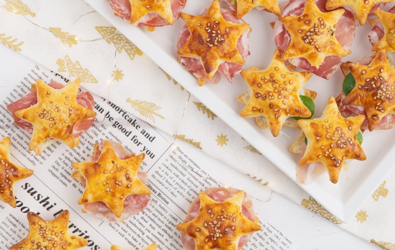 Stuffed Puff Pastry Stars recipe