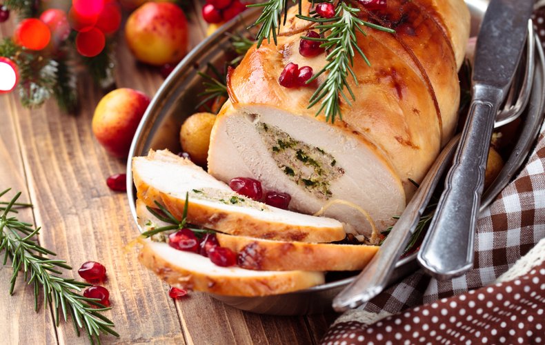 Stuffed turkey roll recipe
