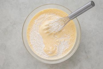 Tiramisù Roll Cake, step 1: making the sponge batter