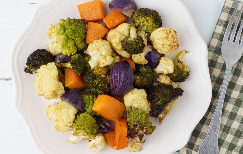 Winter vegetables cooked in the air fryer